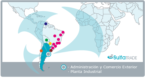 Sulfónico en Argentina, Brasil, Chile, Paraguay, Uruguay, Venezuela, Perú, Bolivia